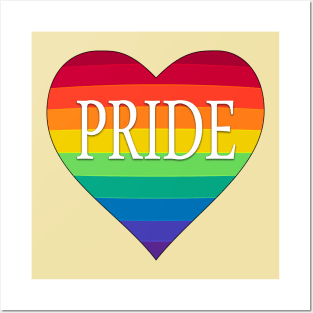 Pride Rainbow Heart Posters and Art